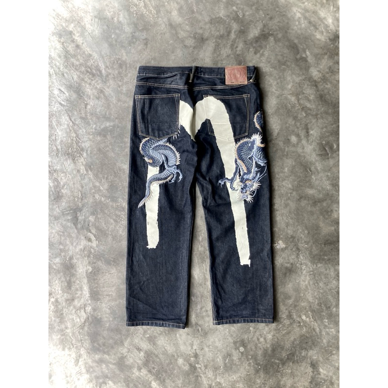 EVISU DRAGON & BRUSHSTROKES DAICOCK INDIGO • 2008