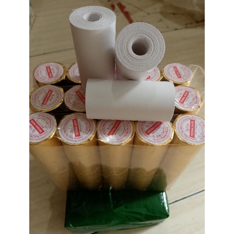 

Kertas struk Thermal 57/58x30 Full coreles paket 20 roll