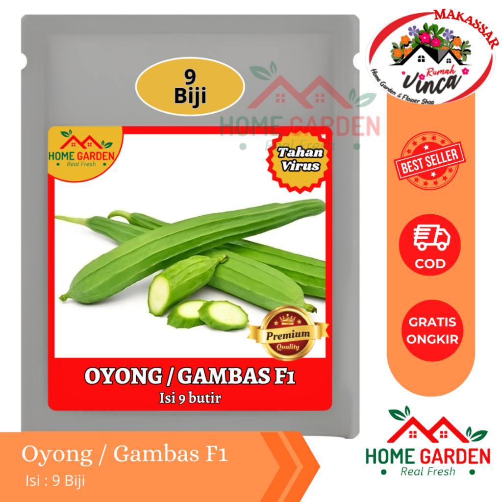 Benih Bibit Sayur Oyong Gambas Manis 9 Biji Paria kalau Tahan Virus