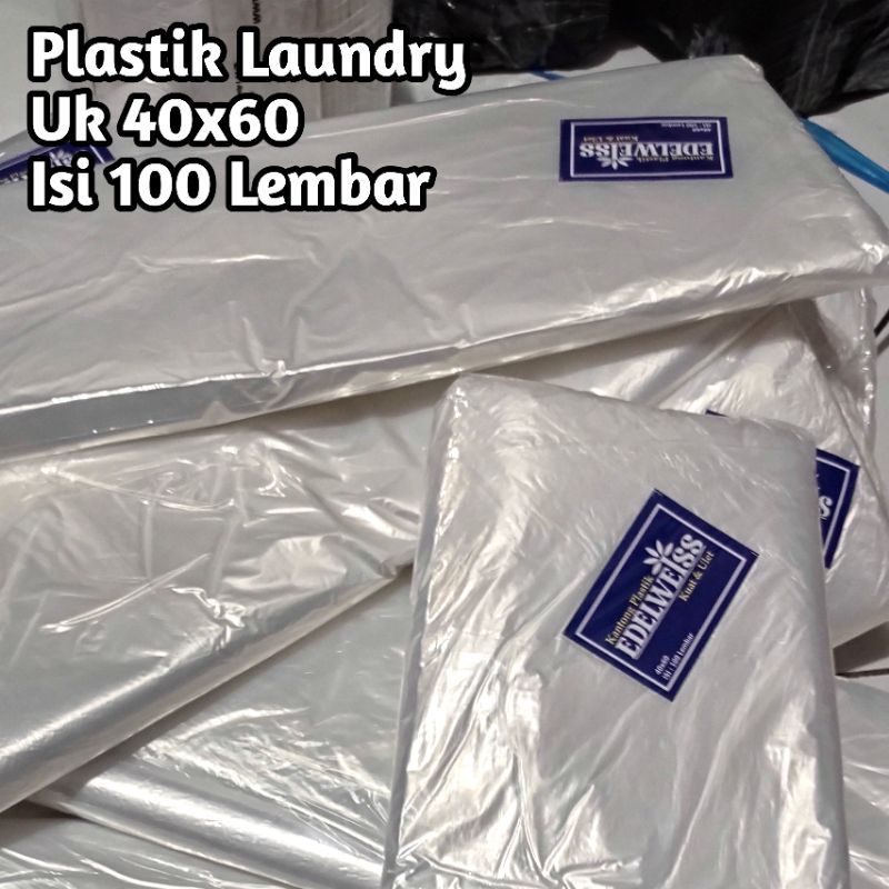 Plastik Laundry Isi 100 Lembar - Plastik Loundry - Laundry bag - Plastik laundry 40x60