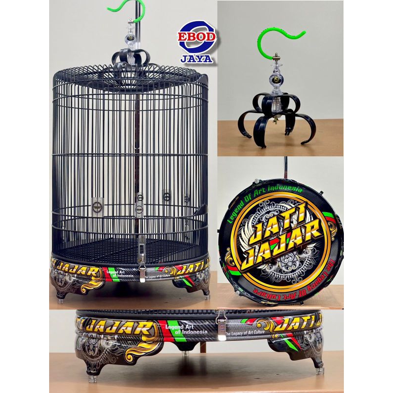 Kandang/Sangkar Murai Ebod Jaya PVC Water Slied Decal No 2 Fullset Jati jajar