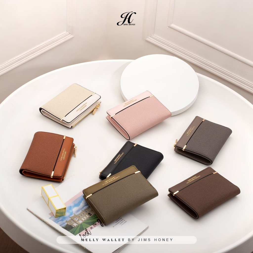 PAKET HEMAT [LIVE EXCLUSIVE] JIMS HONEY - MELLY WALLET - DOMPET TOSCA LIPAT KECIL WANITA PRIA KULIT