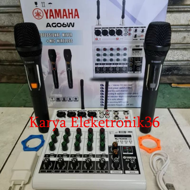 YAMAHA AG06W / AG 06W  MIXER AUDIO 6 CHANNEL PLUS MIC WIRELESS