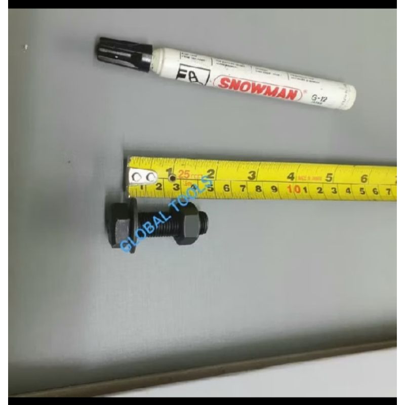 Baut mur baja 8.8 m14 x 45 full drat Halus baut baja 14 x 45 kunci22