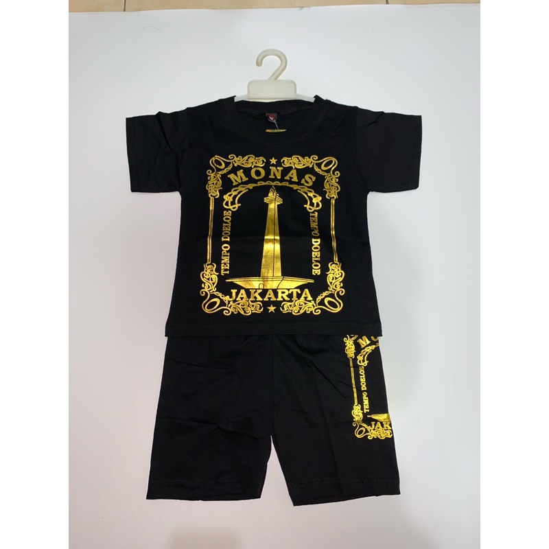 Kaos monas/ kaos stelan anak jakarta monas/ kaos oleh-oleh monas