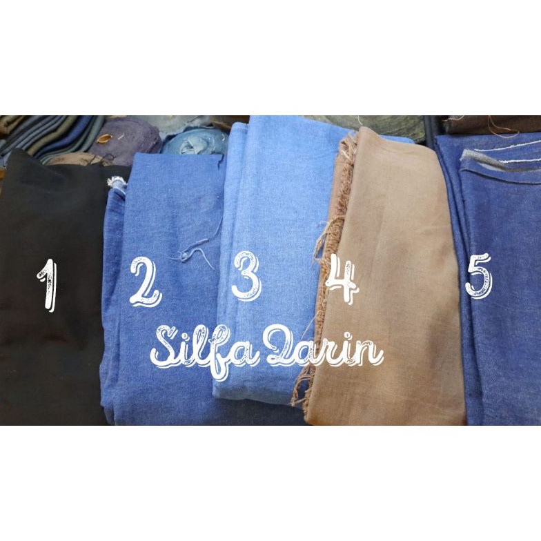 KODE O36Y Kain Levis Denim 8 oz Sudah diwashed  Bahan Kain Denim Kemeja 15cmx15cm