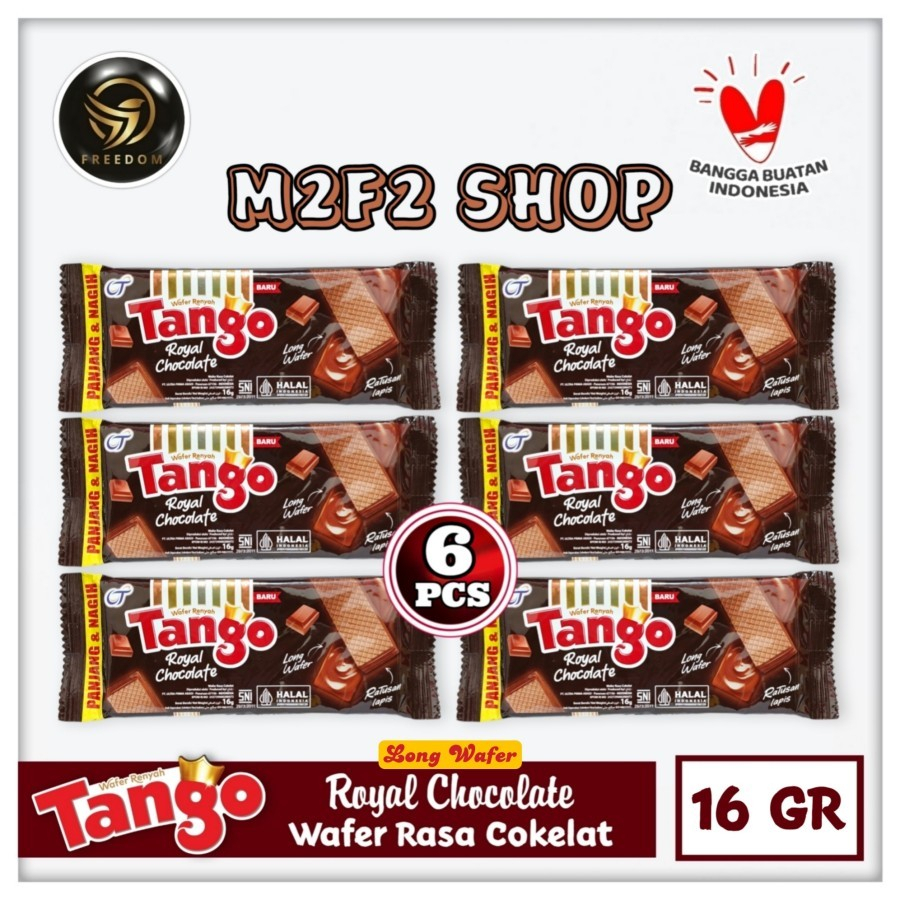 

Tango Wafer Royal Chocolate | Krim Cokelat Sachet - 16 gr (Kemasan 6 Pcs)