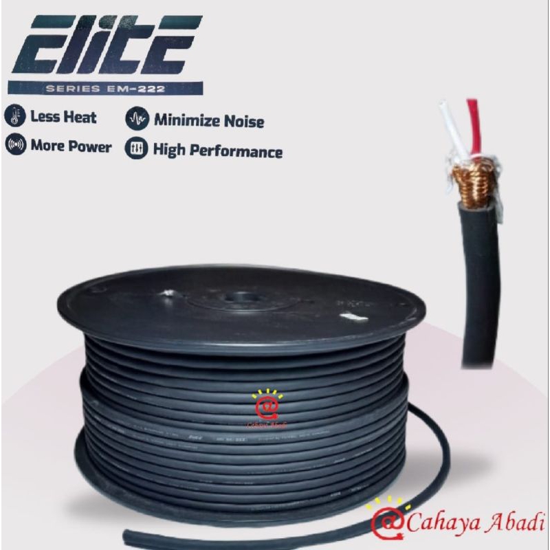 FEDERAL Kabel Mic Stereo ELITE 2x39/0.10mm EM222 100 Meter - Kabel Audio / Kabel Microphone Stereo E