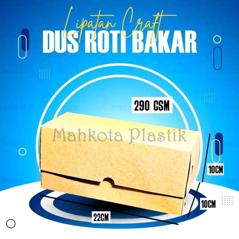 Dus Roti Bakar Kraft Polos isi 10pcs