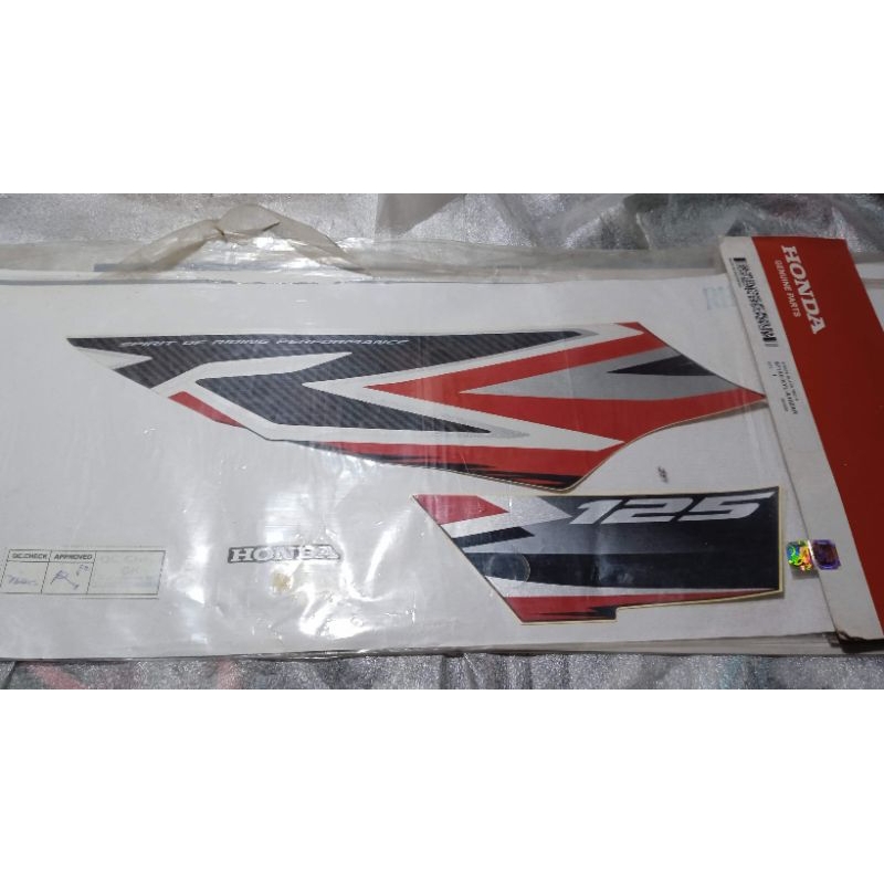 871x0 kyl a10zar original AHM Astra Honda motor black red striping stiker box cover body set kanan S