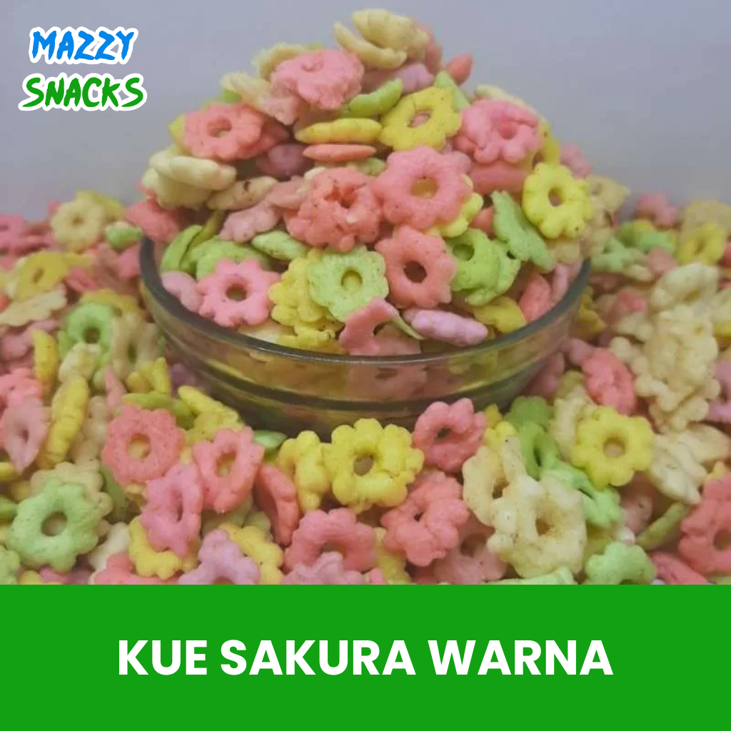 

Kue Sakura Warna Warni Gurih Original