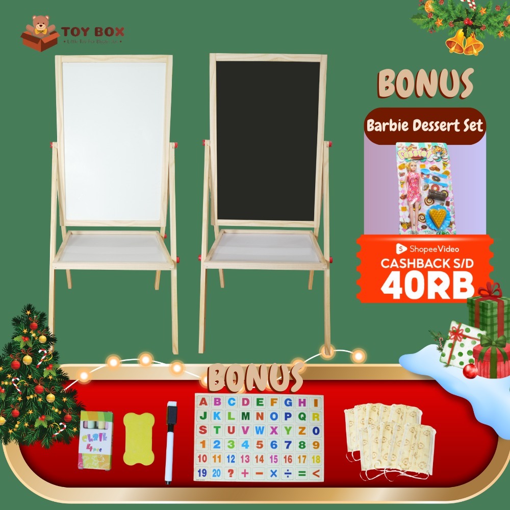 

Mainan Uk Large 2in1 Magnetic Education Board - ( Black dan Whiteboard ) Papan Tulis Besar Belajar / Menggambar Anak Dengan Sempoa Berhitung Model Berdiri Besar