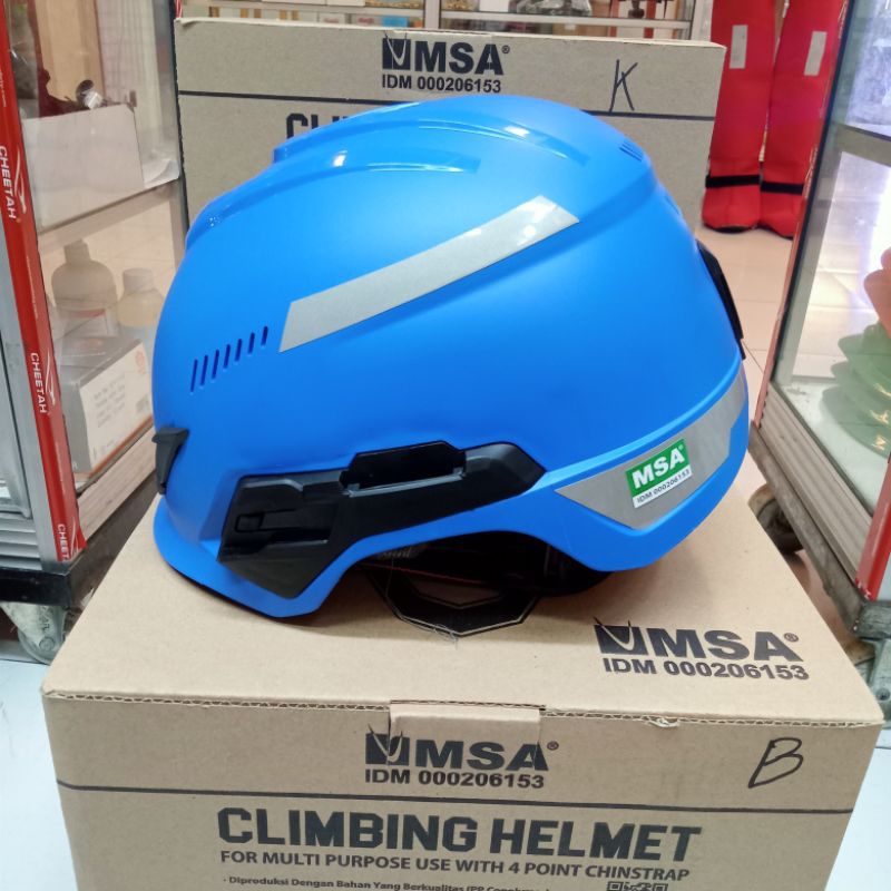 Helm Safety MSA Climbing H1 / Helm Rescue MSA V-GARD - Biru