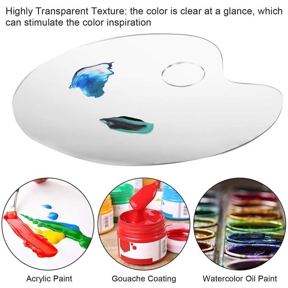 

Palet Lukis Akrilik 20*30cm Transparent Acrylic Palette Palet Bening Akrilik Makeup Painting Nail