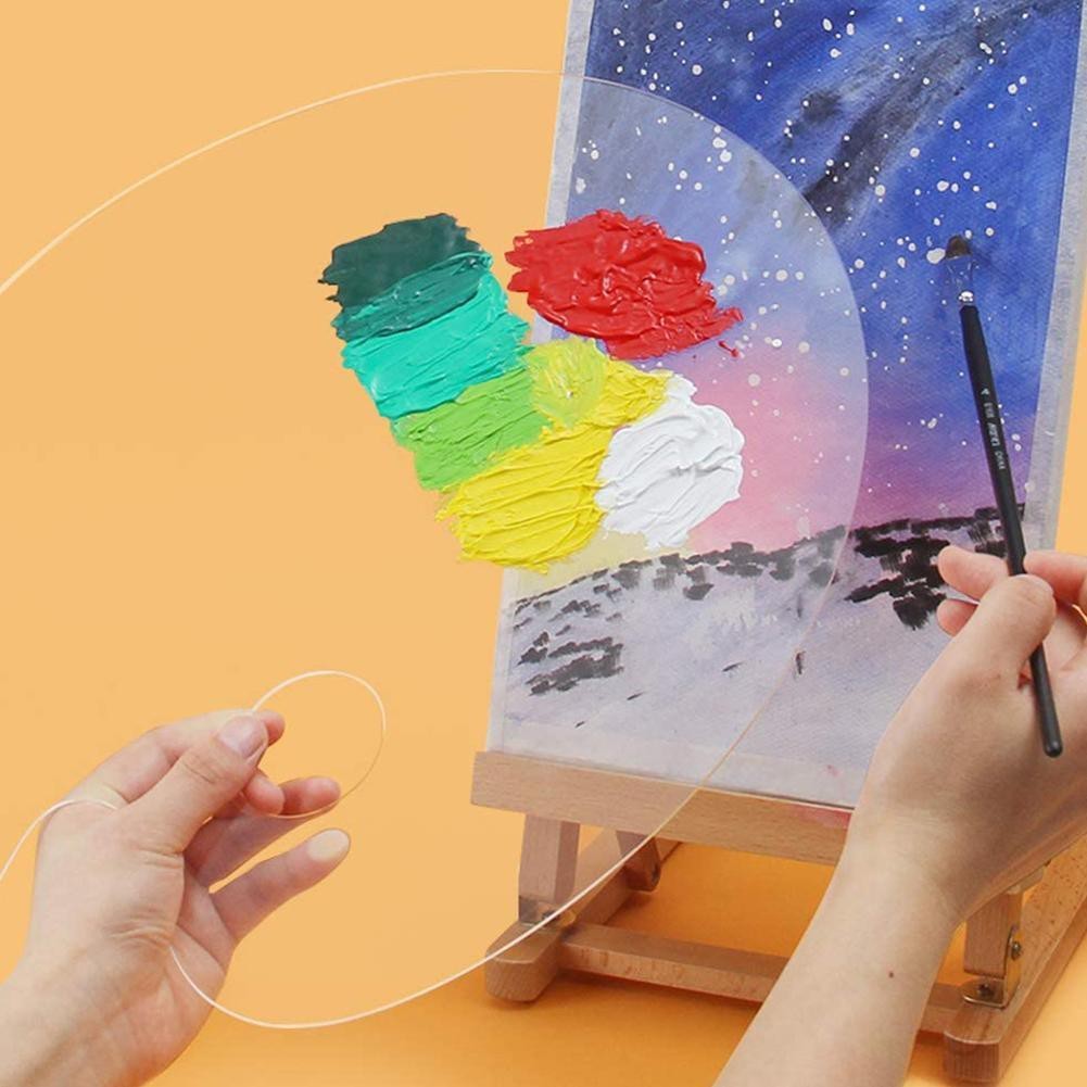 

MilL Palet Lukis Akrilik 20*30cm Transparent Acrylic Palette Palet Bening Akrilik Makeup Painting