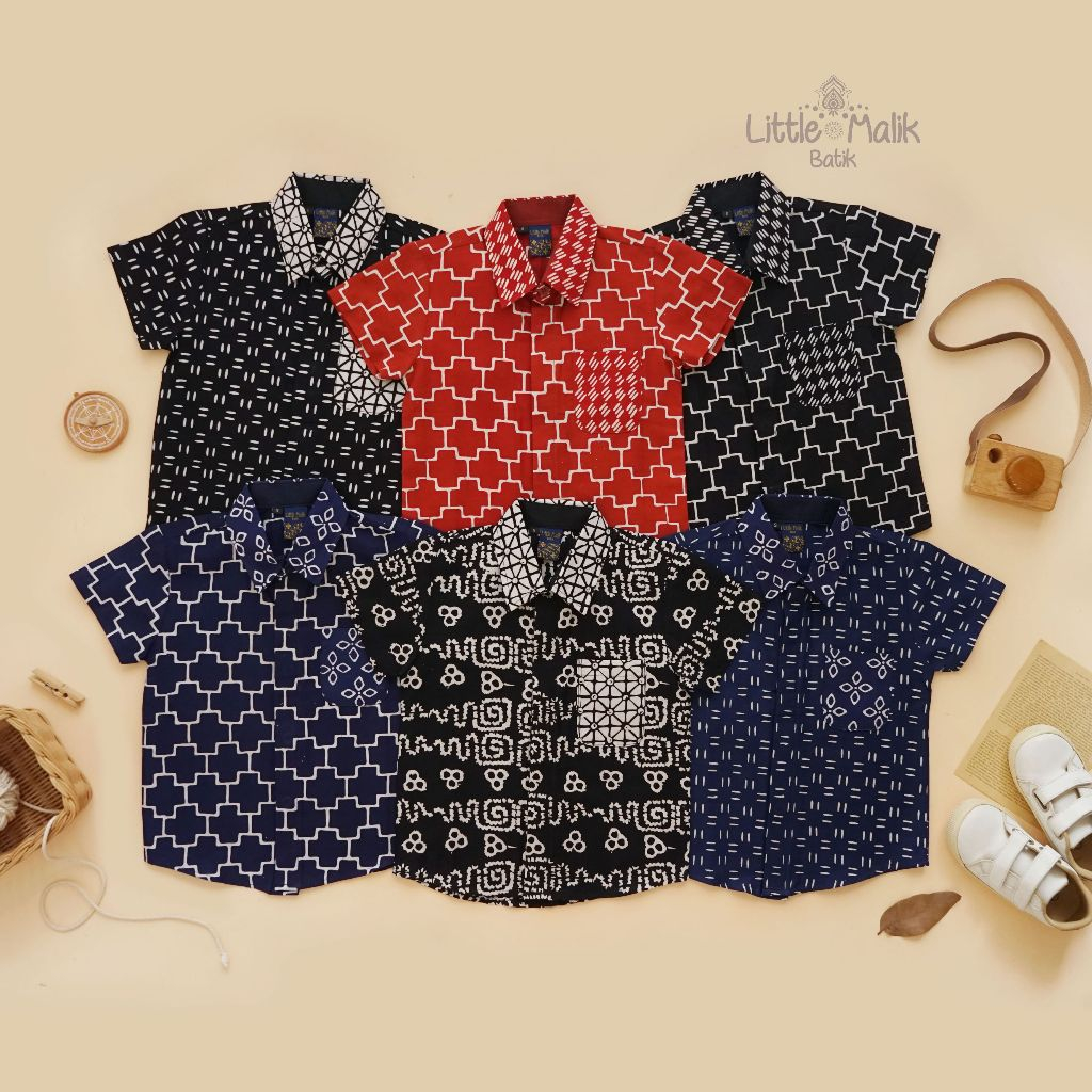 Kemeja Batik Anak Lengan Pendek By Little Malik Batik, Garutan
