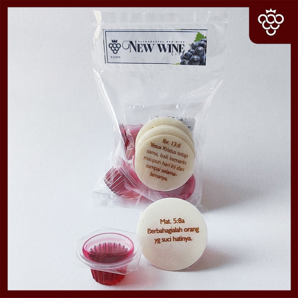 

Anggur Perjamuan Kudus Lite + Host Ayat Besar - Isi 5