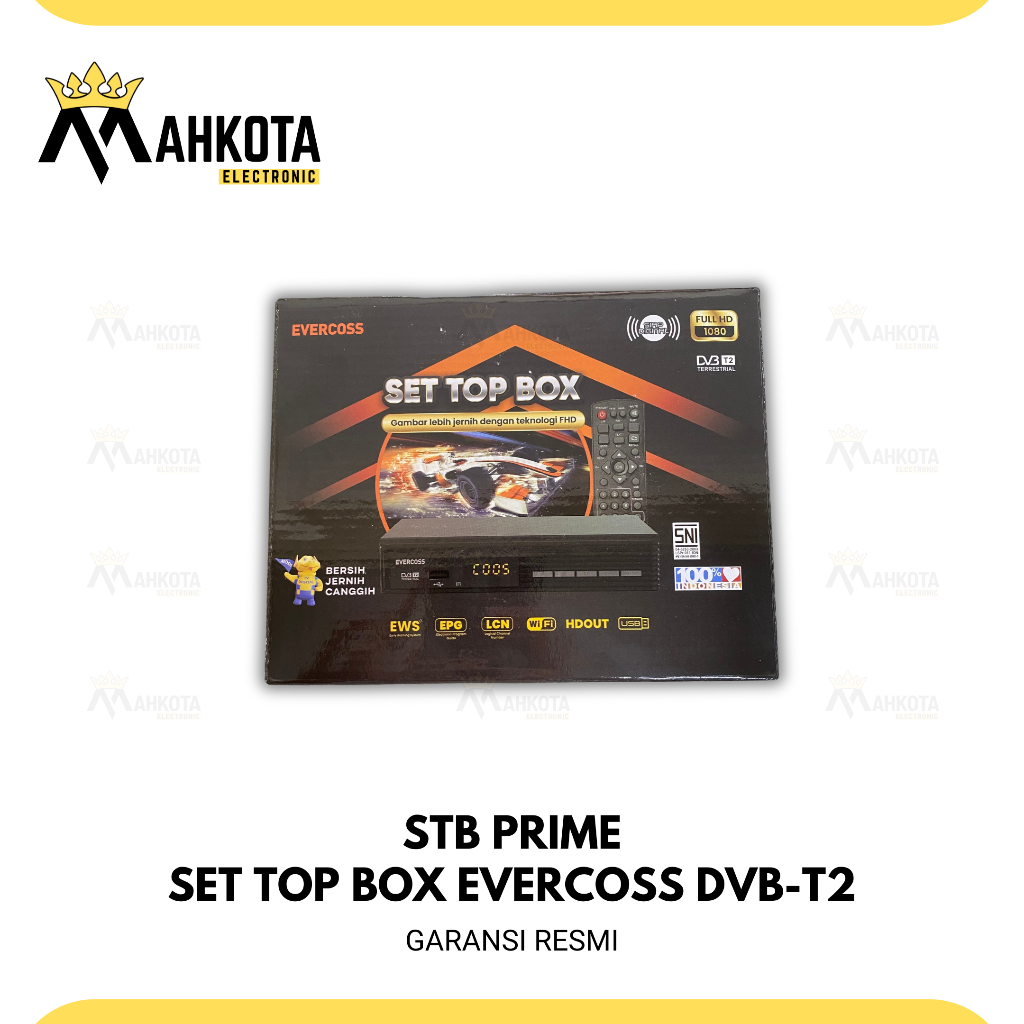 SET TOP BOX TV DIGITAL STB EVERCOSS STB PRIME DVB-T2