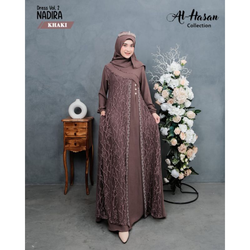 Gamis Nadira Dan Elvira Premium Gamis Pesta Dewasa Dress Kondangan Viral Super Cantik Mewah Gamis Re