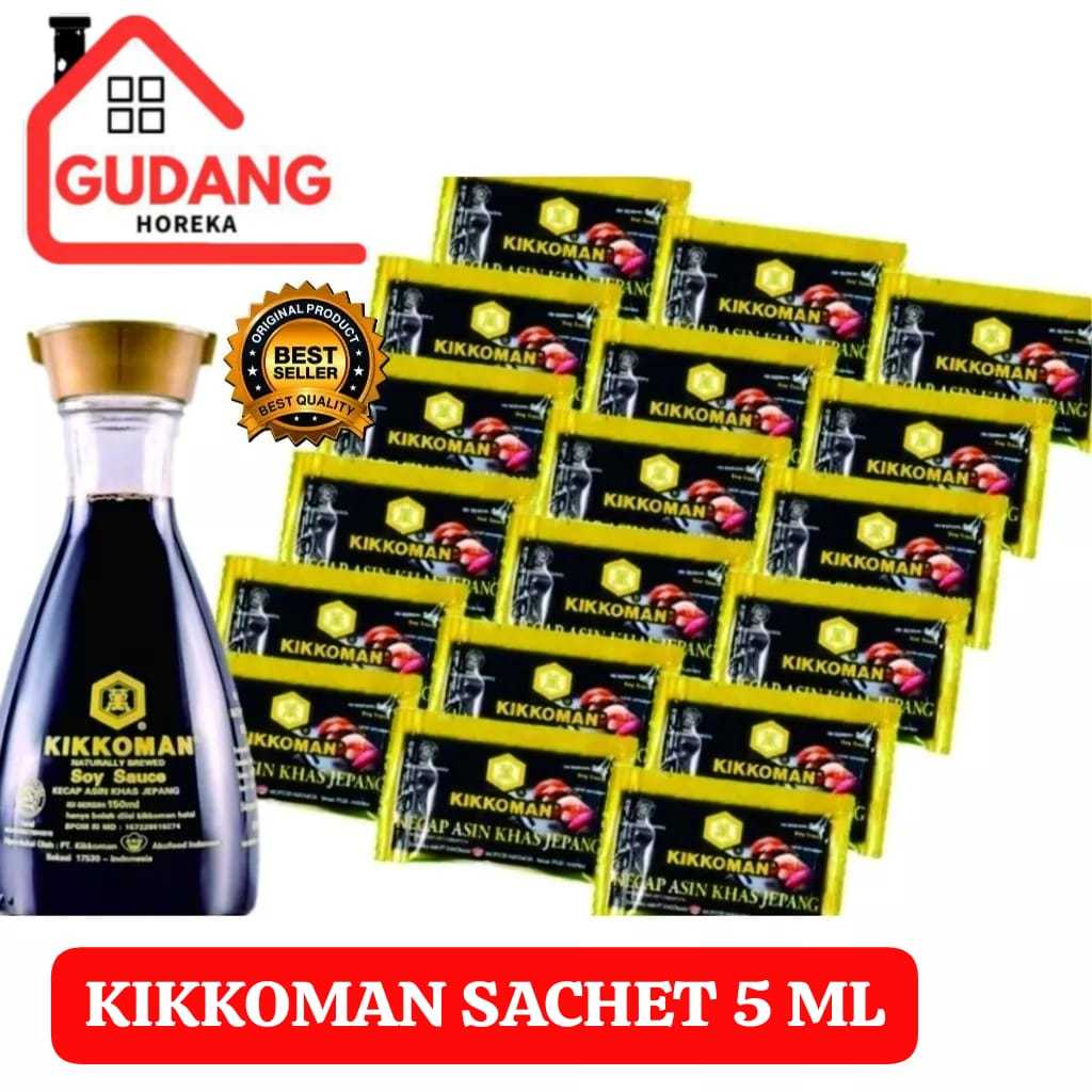 

Kikkoman Shoyu 5ml Halal Kecap Asin Khas Jepang Sachet Eceran / Kecap Asin Khas Jepang Kikkoman 1 Sachet 5 ml Halal MUI