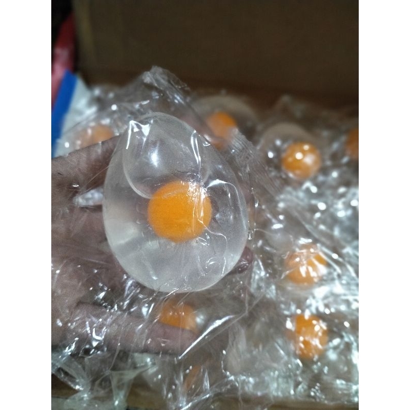 3pcs  squisi banting  squisi telur  mainan pereda stress  mainan anak  mainan kenyal