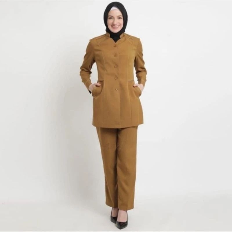Setelan Seragam PNS Wanita Baju PNS Blazer Setelan Celana Blazer PNS Pemda Wanita