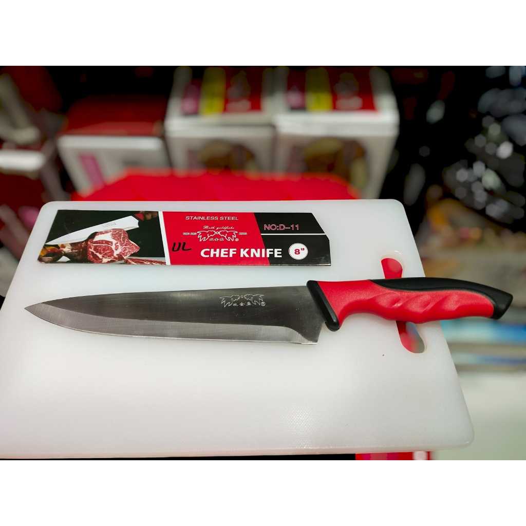 Pisau Dapur Cheff Knife 8 in GOLD FISH