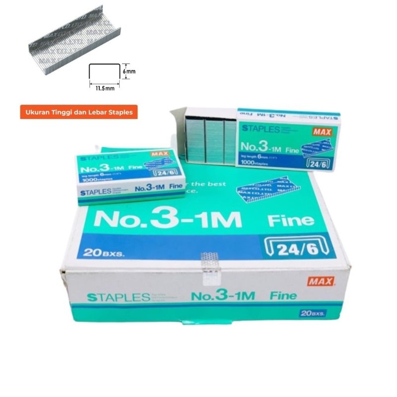 

Isi Staples Joyko No.3 -1M (1 pak isi 20 Kotak)