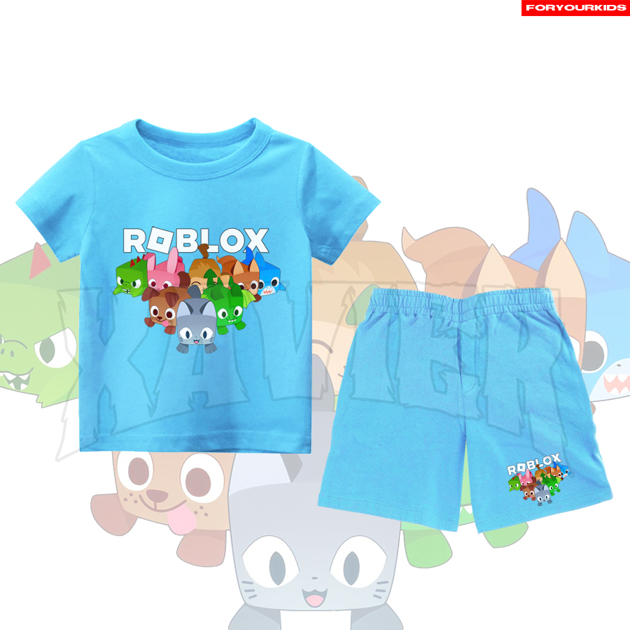 SETELAN ANAK MOTIF PET SIMULATOR X ROBLOX ONE SET ANAK SETELAN KAOS CELANA PENDEK ANAK