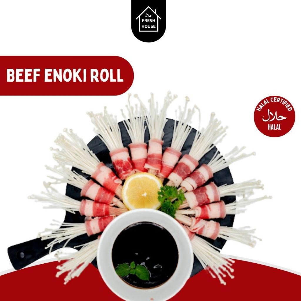 

BEEF SLICE ENOKI ROLL/ BEEF ENOKI ROLL ISI 15 GULUNG