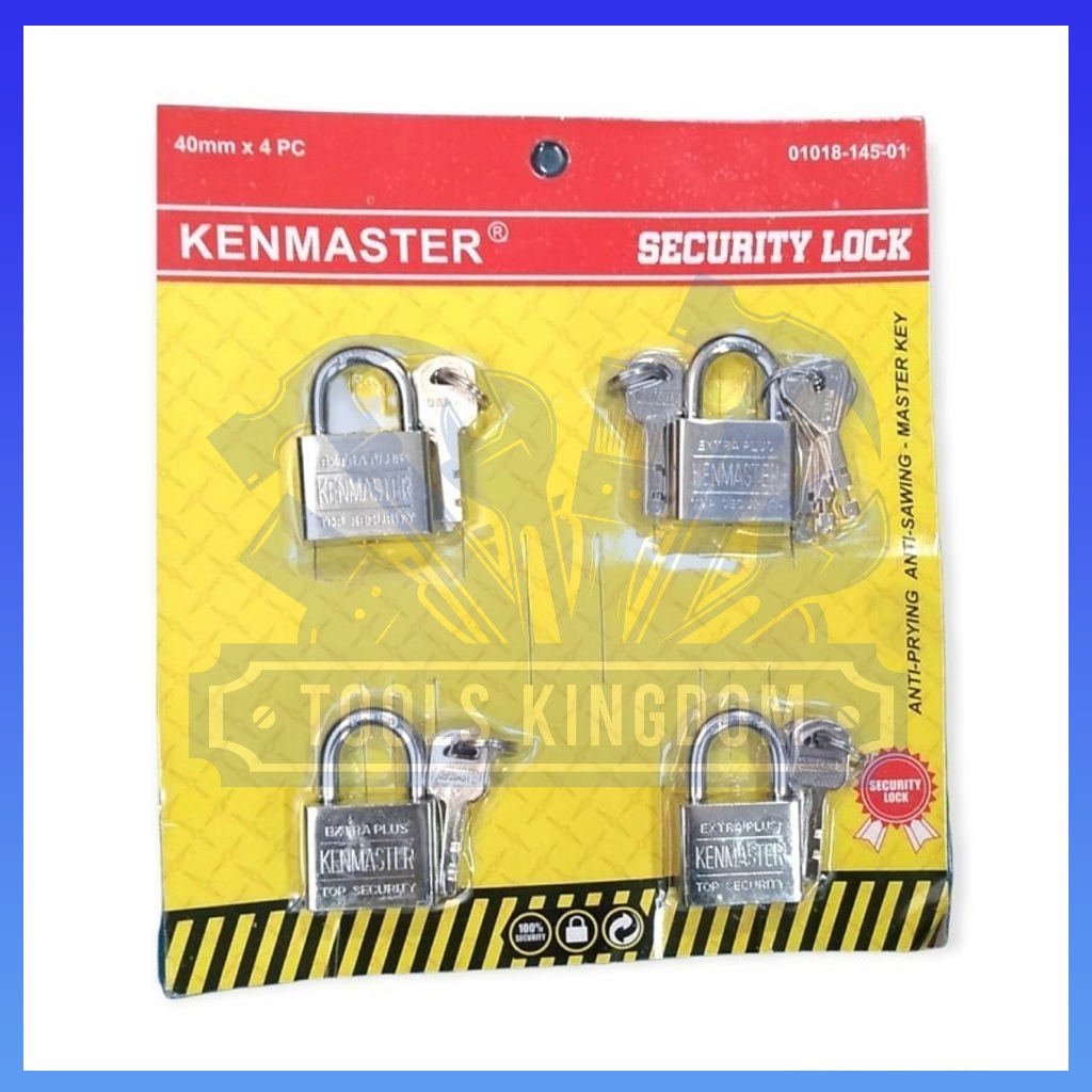 Gembok Master Key KEN MASTER 40mm x 4 pcs - KEN MASTER Gembok Master