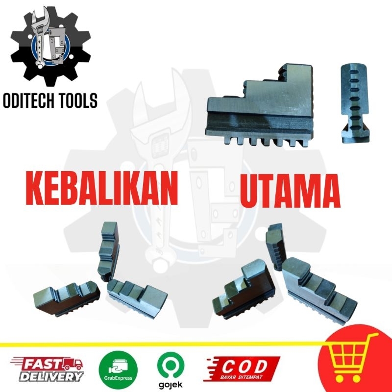 chuck bubut manual / kaki bubut 8"