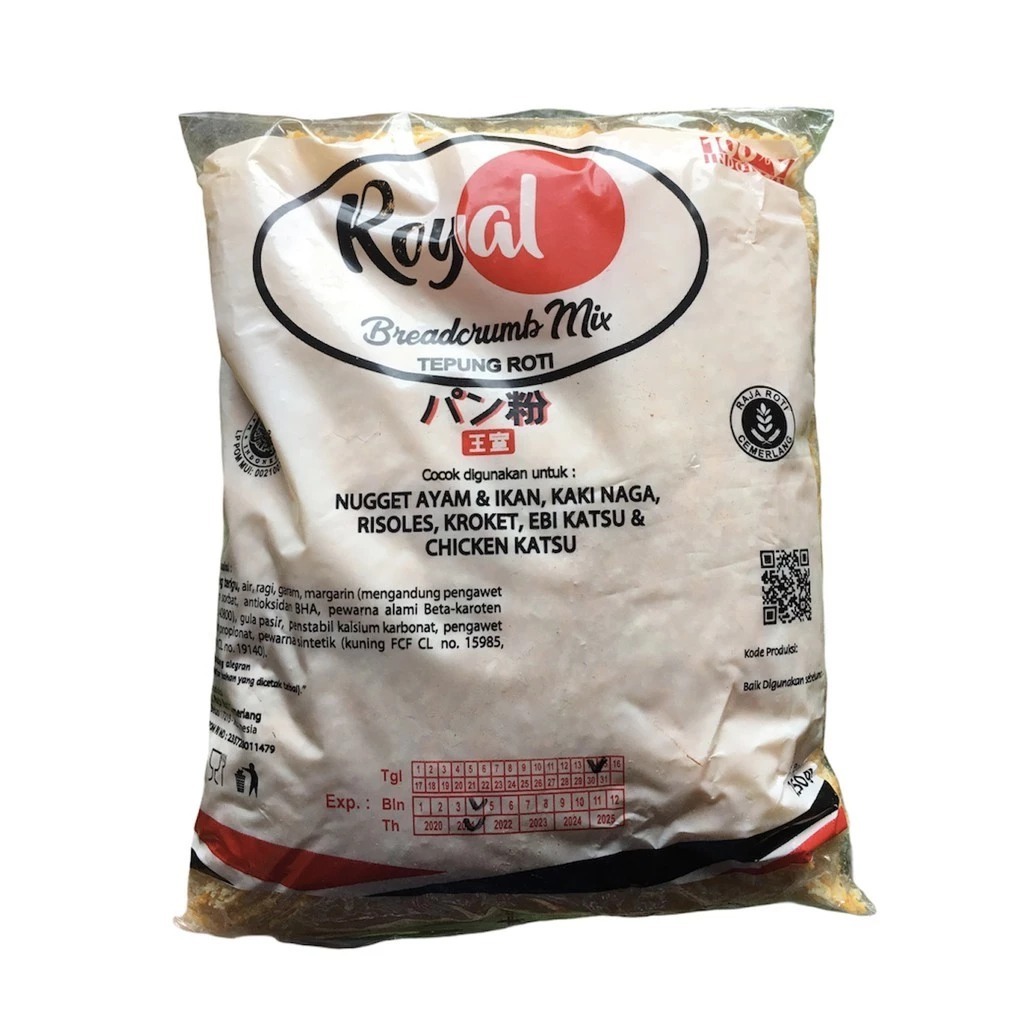

Tepung Roti/ Tepung Panir/ Bread Crumb Mix Merk Royal Kemasan 250gr