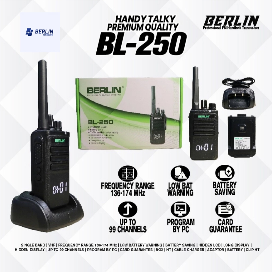 BERLIN Teknologi HT Berlin BL 250 Walkie Talkie Original