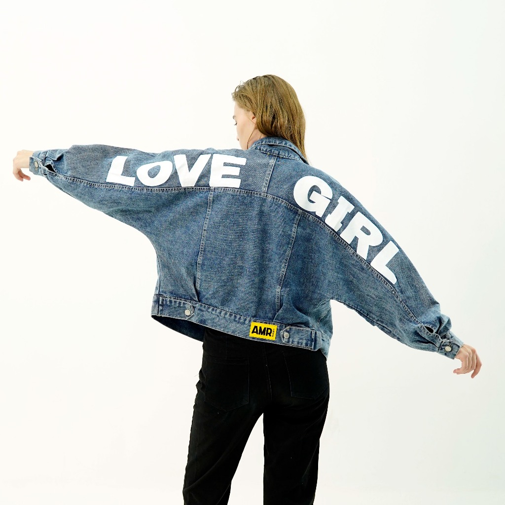 AMR ORIGINAL -  LOVE GIRL 1857 BLUE - JACKET JEANS OVERLOAD  DREAM