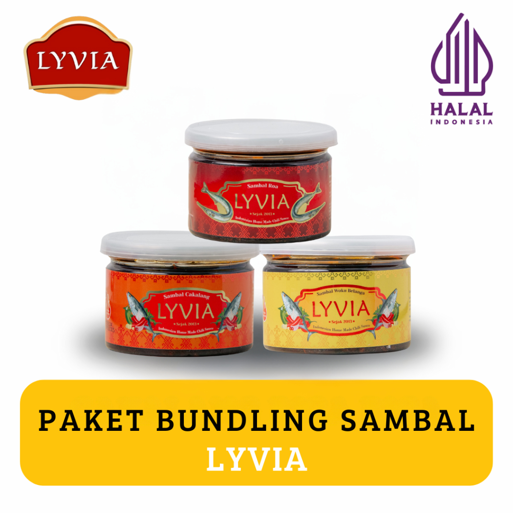 

Promo Bundling Lyvia Sambal Roa + 2 variant Sambal Pilihan