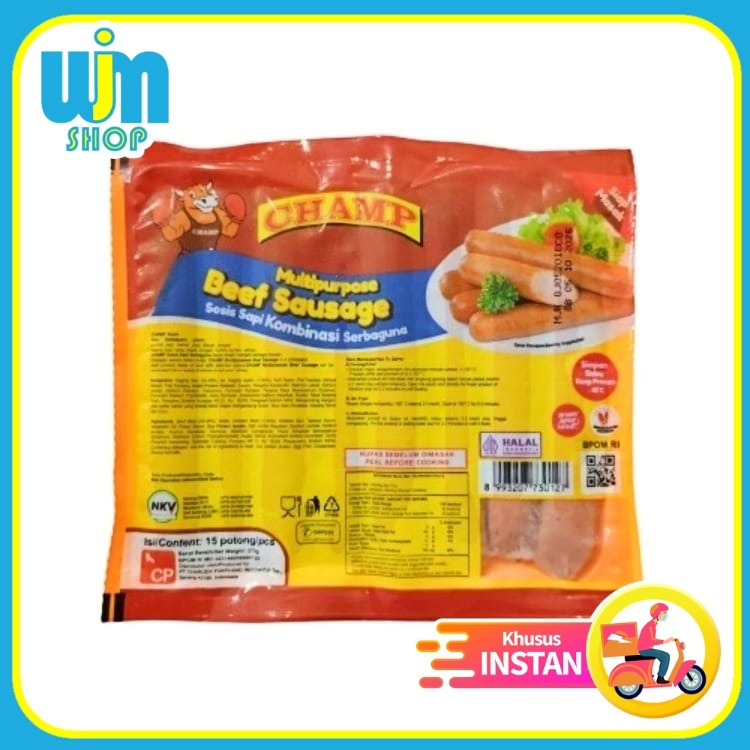 

Champ Sosis Sapi 375 Gram HALAL Makanan Beku Makassar WJM Shop