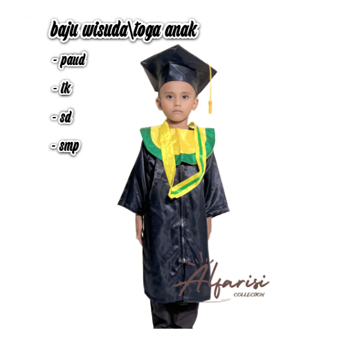 Baju Anak WISUDA [PAUD,TK,SD,SMP] /Baju Toga ANAK/  laki laki perempuan
