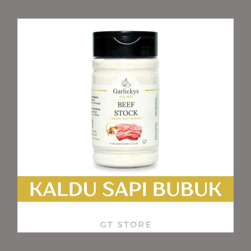

Kaldu Sapi Bubuk Murni Tanpa MSG Beef Stock Garlickys