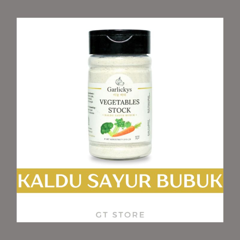 

Kaldu Sayur Bubuk Murni Tanpa MSG Vegetables Stock Garlickys