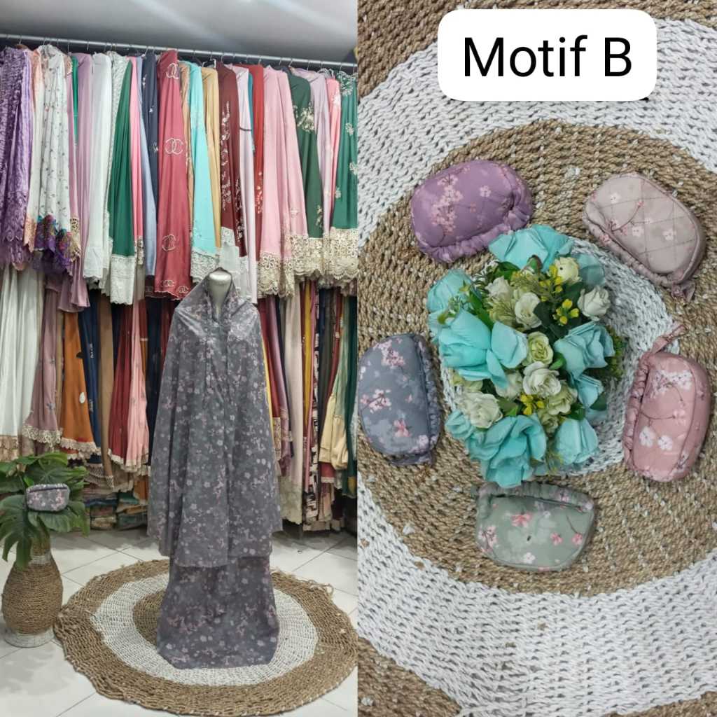 Mukena Travel Lotus Parasut Korea Premium Super Jumbo - Mukena Dewasa Grosir