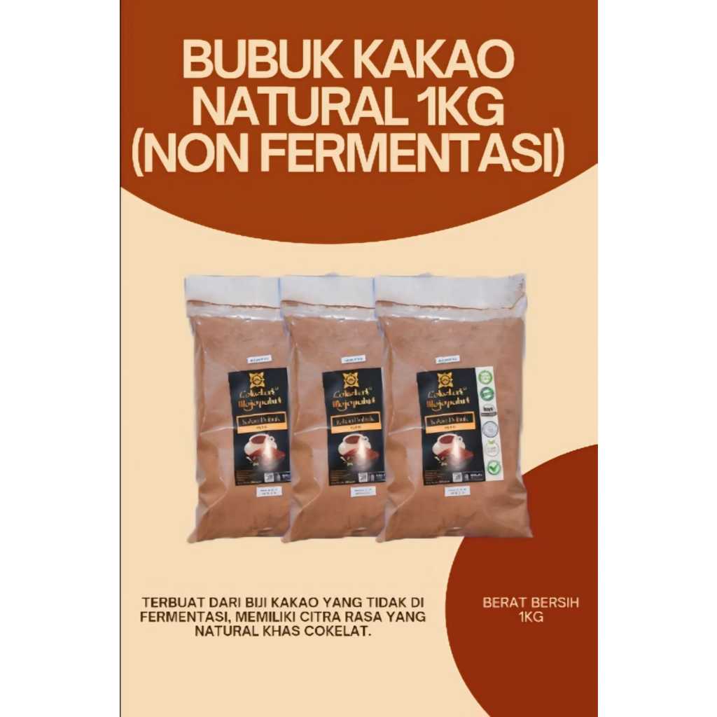 

Bubuk Cokelat Kakao dari Biji Kakao Non Fermentasi 1 kg