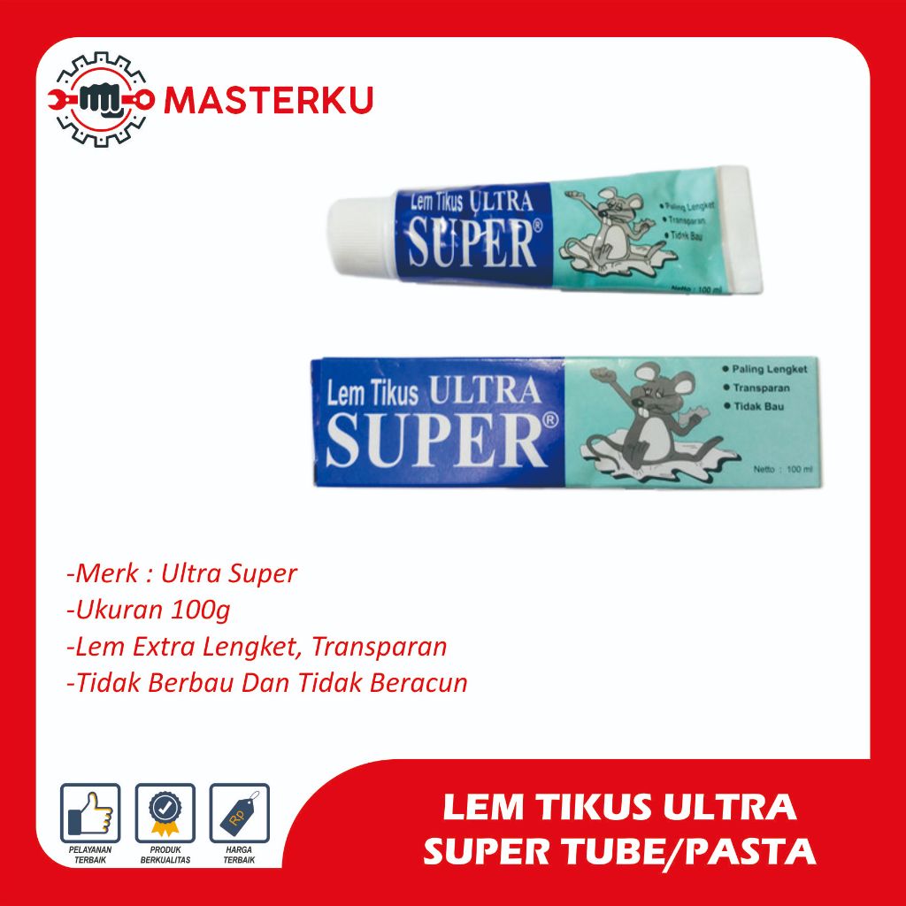 Lem Tikus Ultra Super Tube/Lem Tikus/Perangkap Tikus/Lem Tikus Pasta/Lem Tikus Odol/Perangkap Tikus 