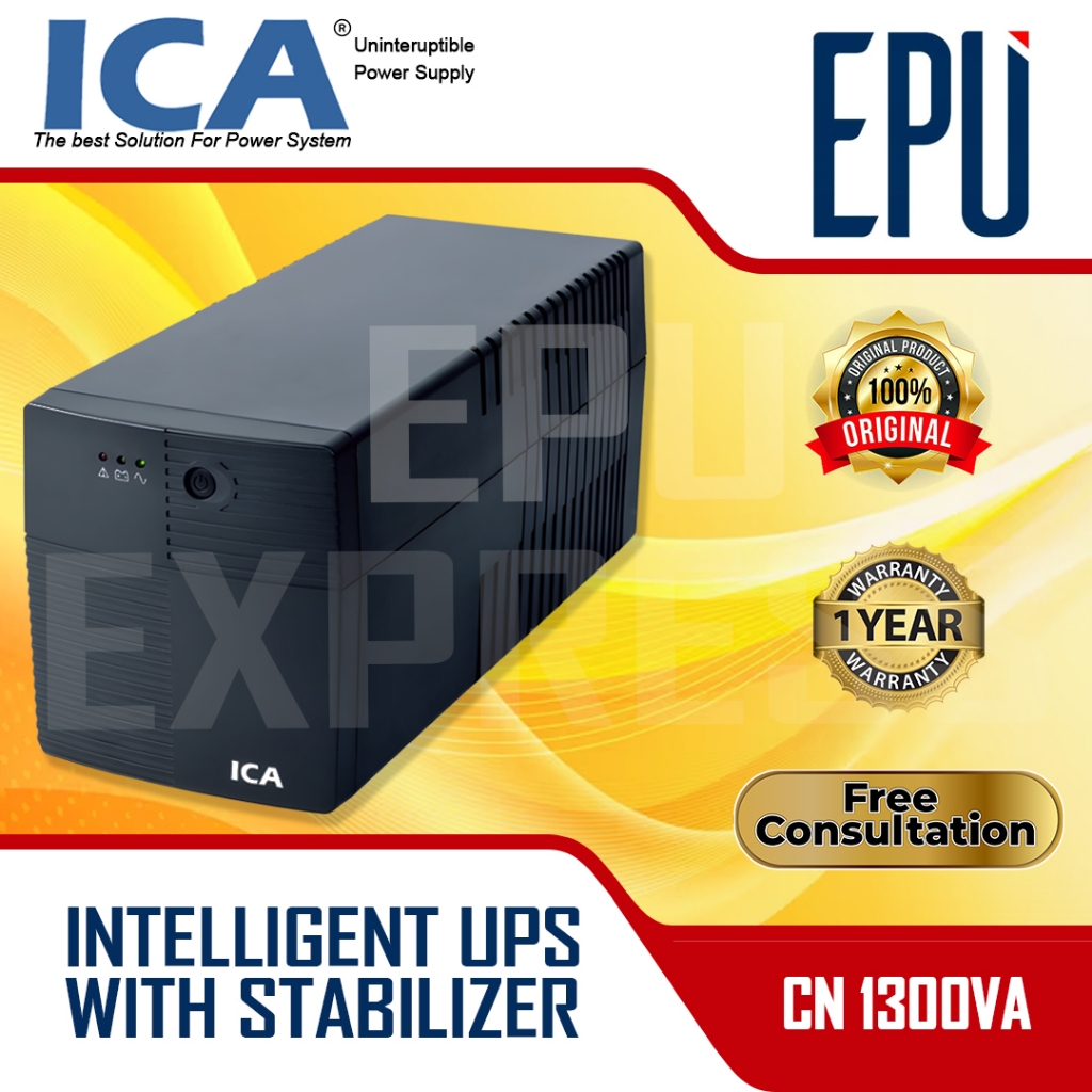 UPS ICA CN1300 1300VA 650 Watt with AVR Stabilizer ICA UPS CN 1300