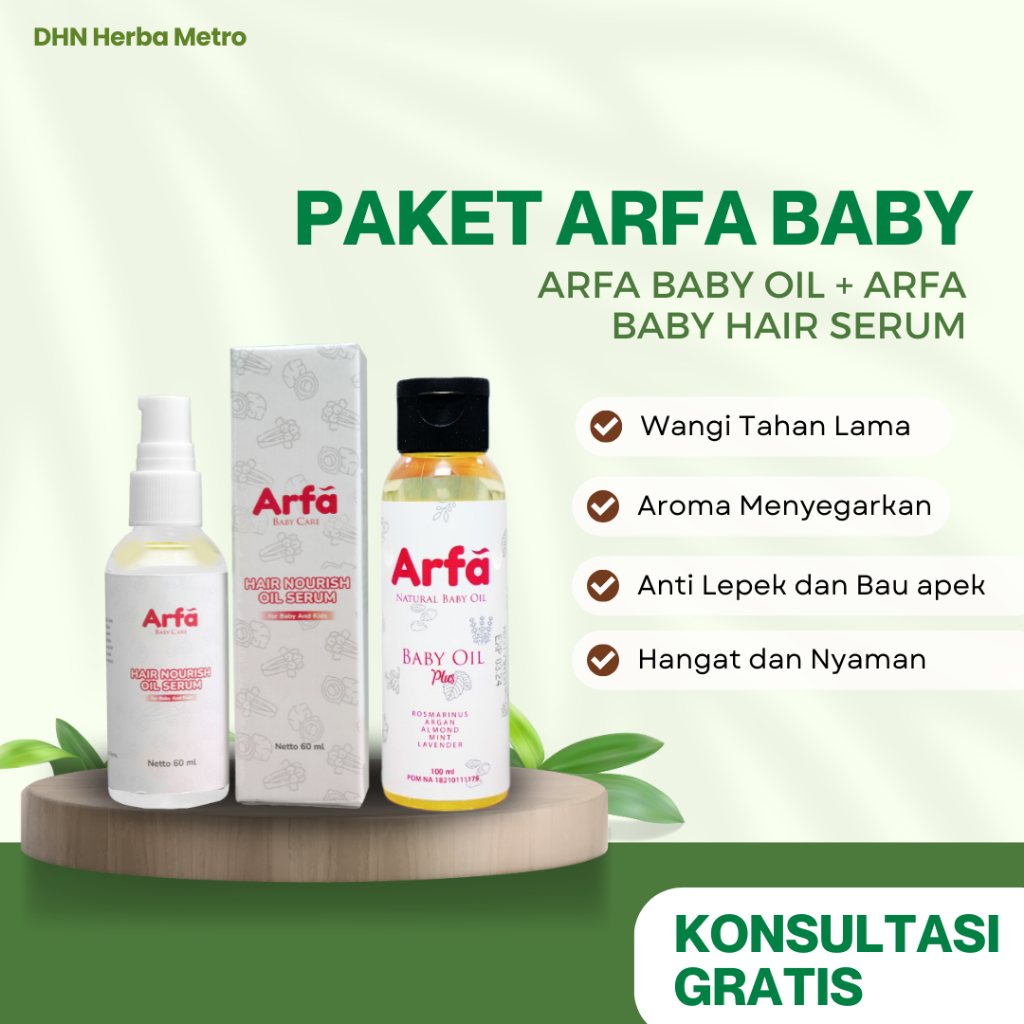 Arfa Baby Care - Arfa Baby Oil + Serum Hair Nourish