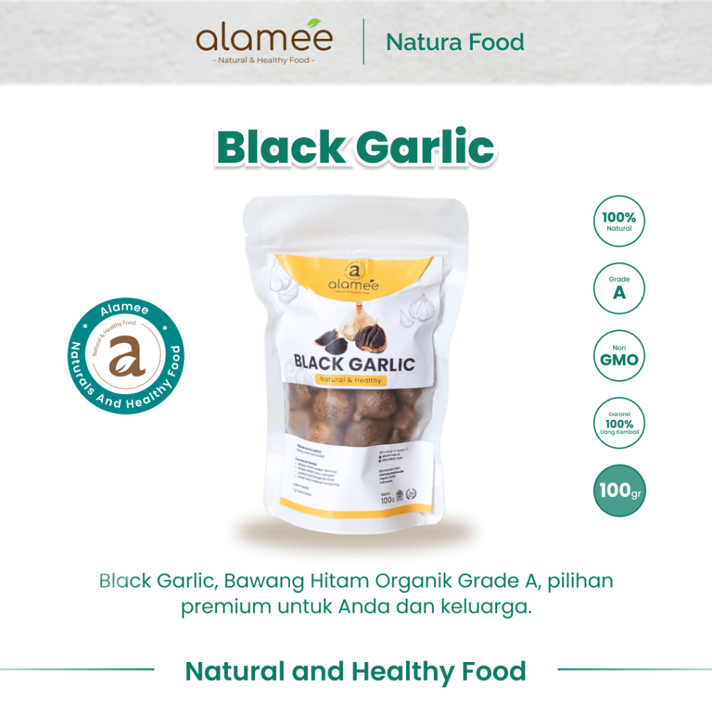 

ALAMEE Black Garlic Bawang Hitam Tunggal Lanang Premium 100gr
