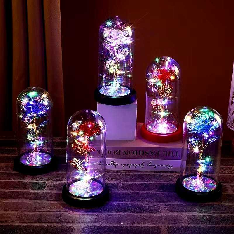 {JY} BUNGA MAWAR LAMPU LED DEKORASI BEAUTY AND THE BEAST ROSE / LAMPU HIAS LED BUNGA MAWAR DEKORASI 