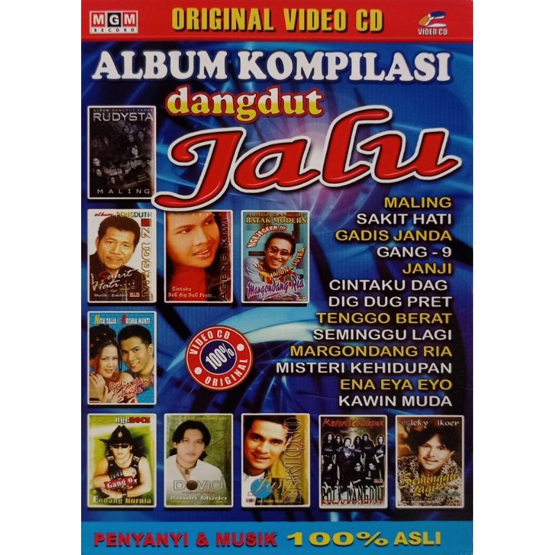 VCD ORIGINAL DANGDUT BENIQNO, DAVID YUDIPUTRA, MEGGI Z, AGENG KIWI DLL ALBUM KOMPILASI DANGDUT JALU 