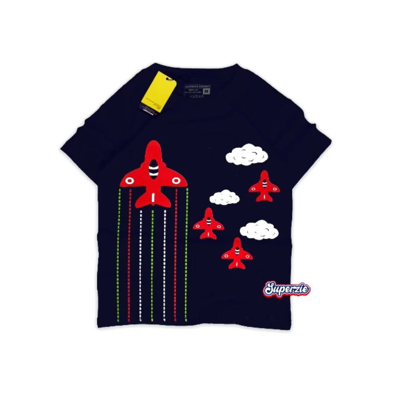 Kaos Anak laki laki 4-13 tahun Plane Pesawat Navy