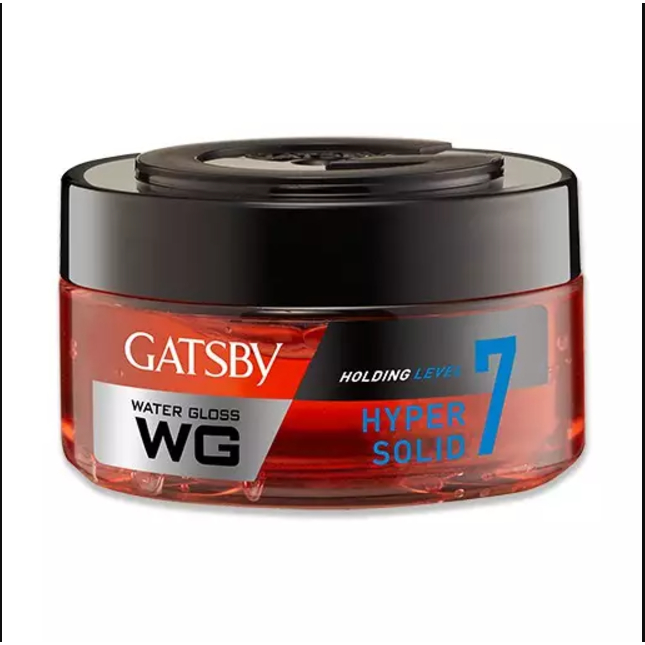 Gatsby WG Merah Water Gloss Pomade Botol 75 gr / Minyak Rambut Gatsby Hyper Solid lv 7 (1 PCS)